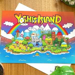 Yoshi's Island-kaartkunstdruk (A5)