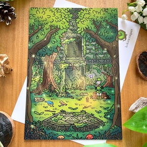 Saria Ocarina of Time Art Print (A5)