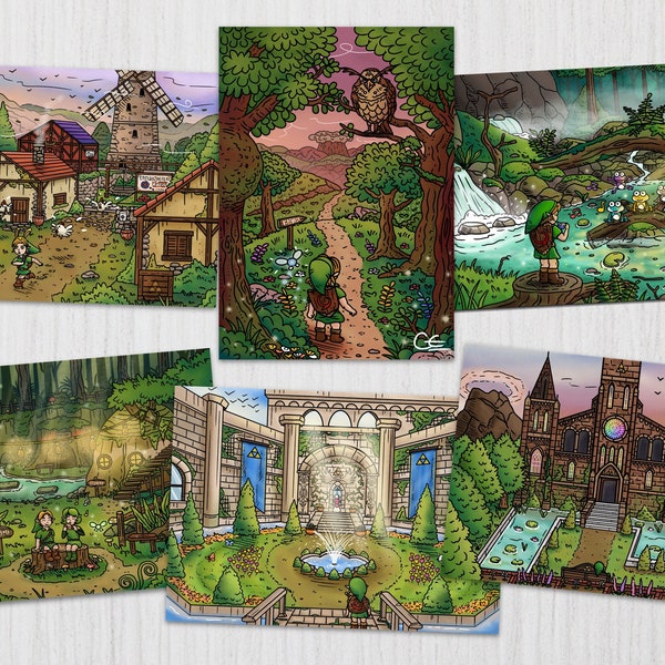 Packs of 6 Art Cards - Ocarina of Time (2 packs to choose from!)