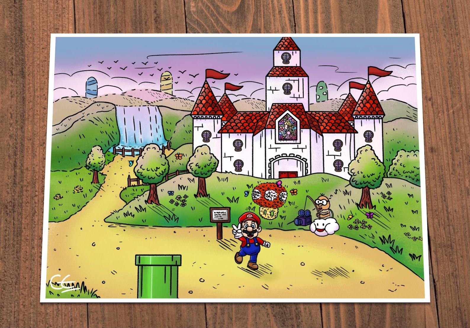 Peach's Castle A4 Art Print | Etsy
