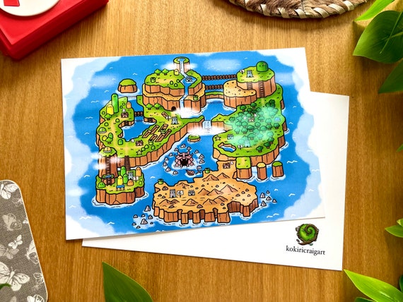 Super Mario World Map Poster