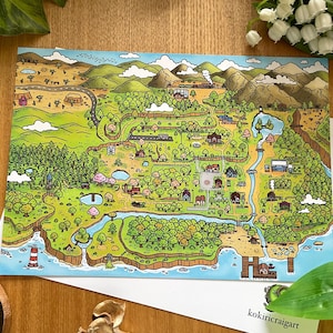Kaart Stardew Valley Art Print (A5)