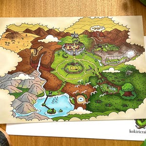Hyrule-kaart - Ocarina of Time Art Print (A5)