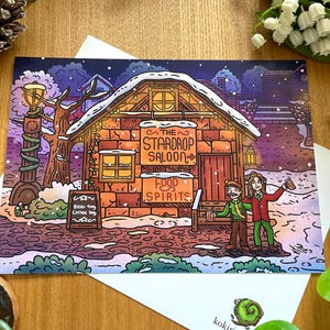 Stardrop Saloon - Stardew Valley Art Print (A5)