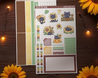 Fall Hobonichi Weeks Sunflower Sticker Kit