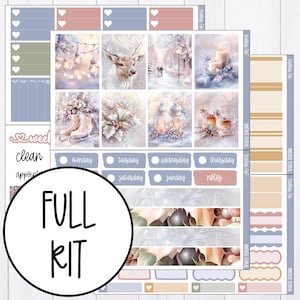 Winter Weekly Planner Sticker Kit Vertical Layout Erin Condren Classic Happy Planner