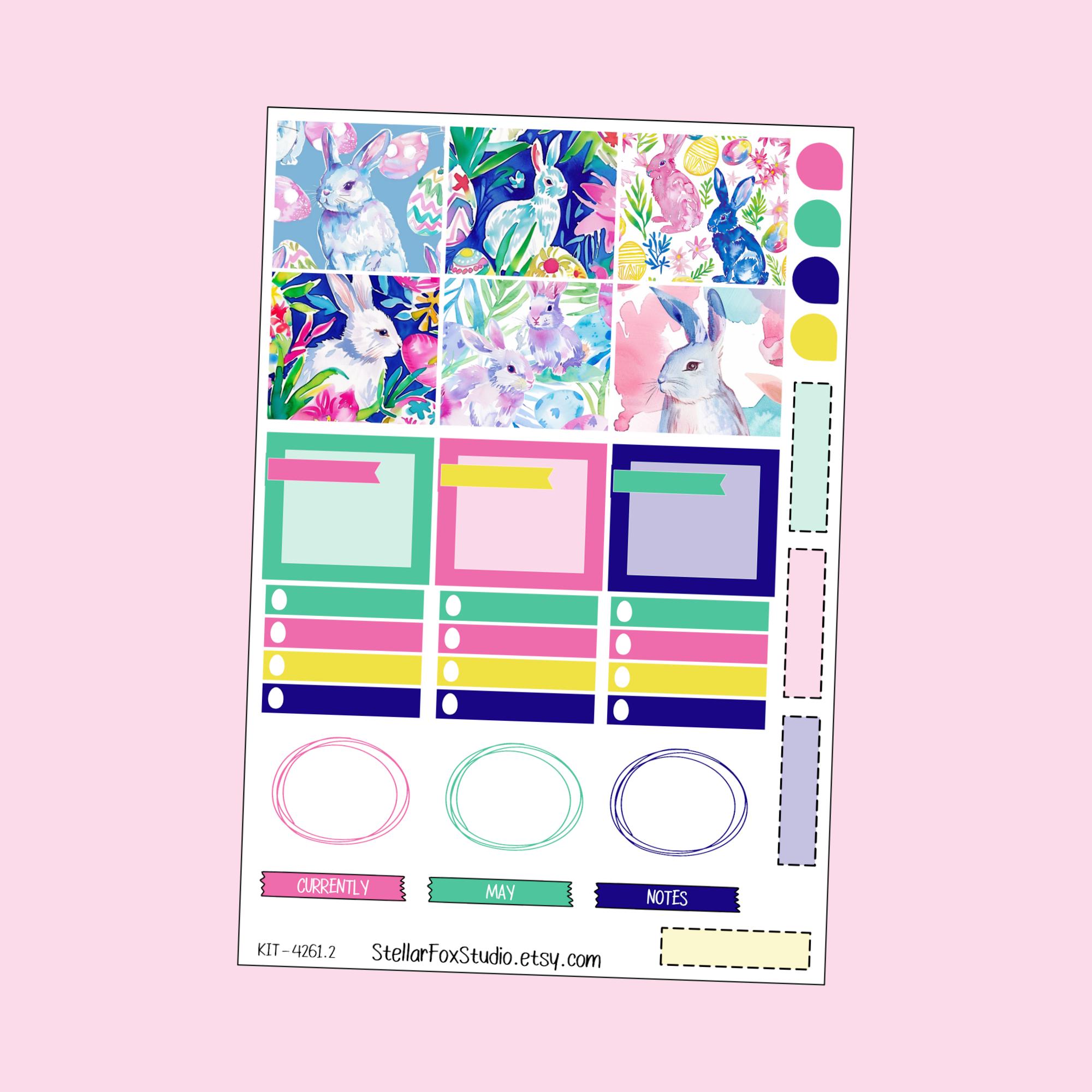 April Easter Monthly Planner Sticker Kit Erin Condren Classic Happy ...