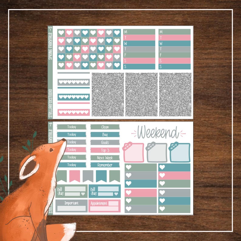 Spring Weekly Planner Vertical Sticker Kit Erin Condren Classic Happy ...