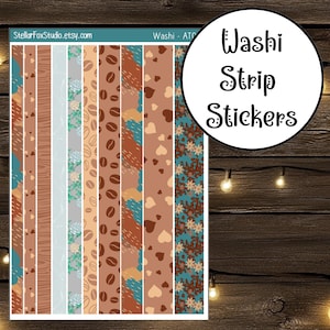 Coffee Washi Strip Decorative Stickers