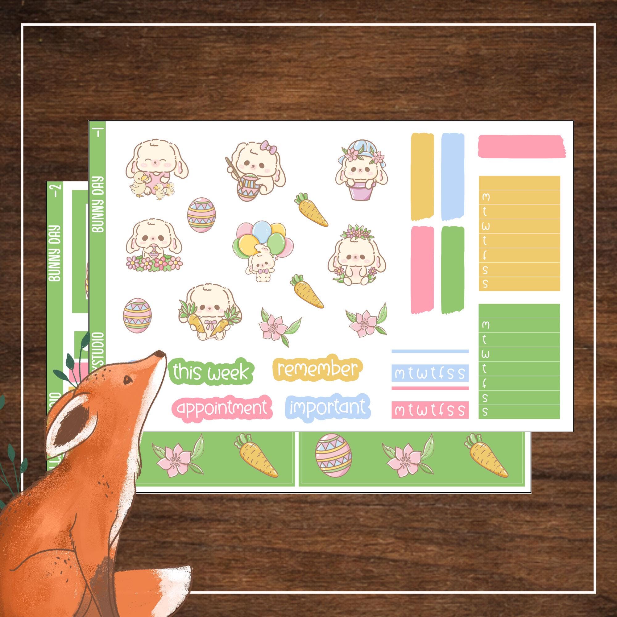 Easter Hobonichi Weeks Sticker Kit , Weekly Planner Kit - Etsy