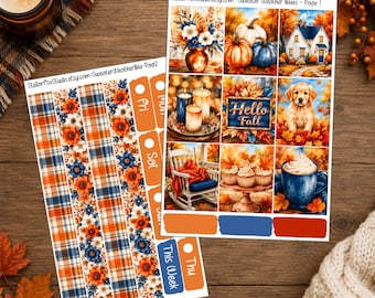 Cozy Fall Weekly Planner Sticker Kit Vertical Erin Condren Classic ...