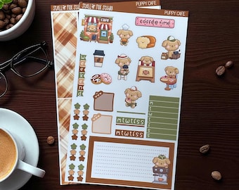 Puppy Cafe Hobonichi Weeks Planner Sticker Kit