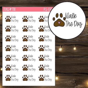 Dog Walking Planner Stickers , Planning Stickers , Doodle , Icon, Reminder