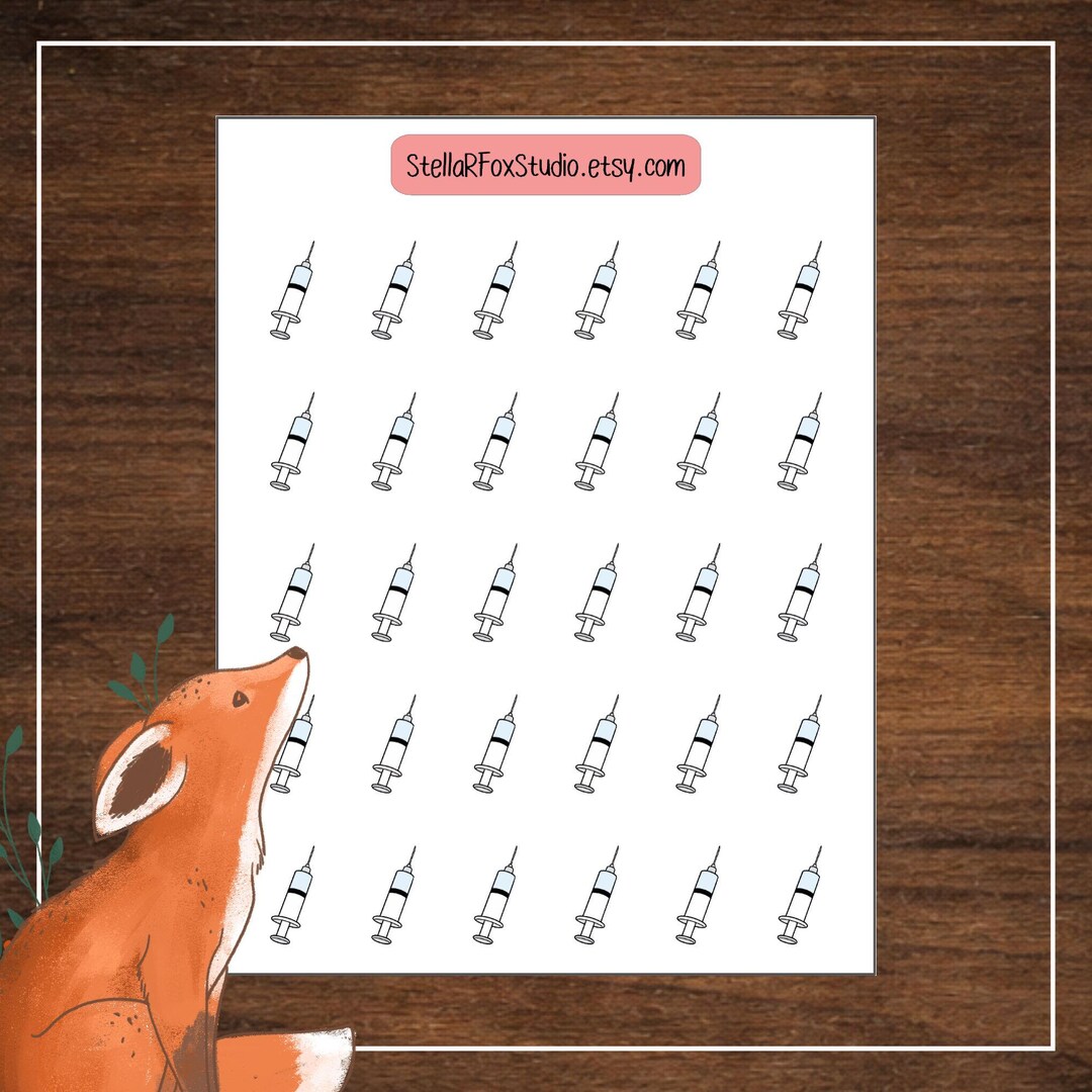 Weekly Injection Reminder Planner Stickers Health Doctor Bloodwork - Etsy