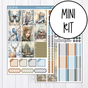 Winter Planner Mini Sticker Kit , Vertical Weekly Kit , Stickers , seasonal , Stellar Fox