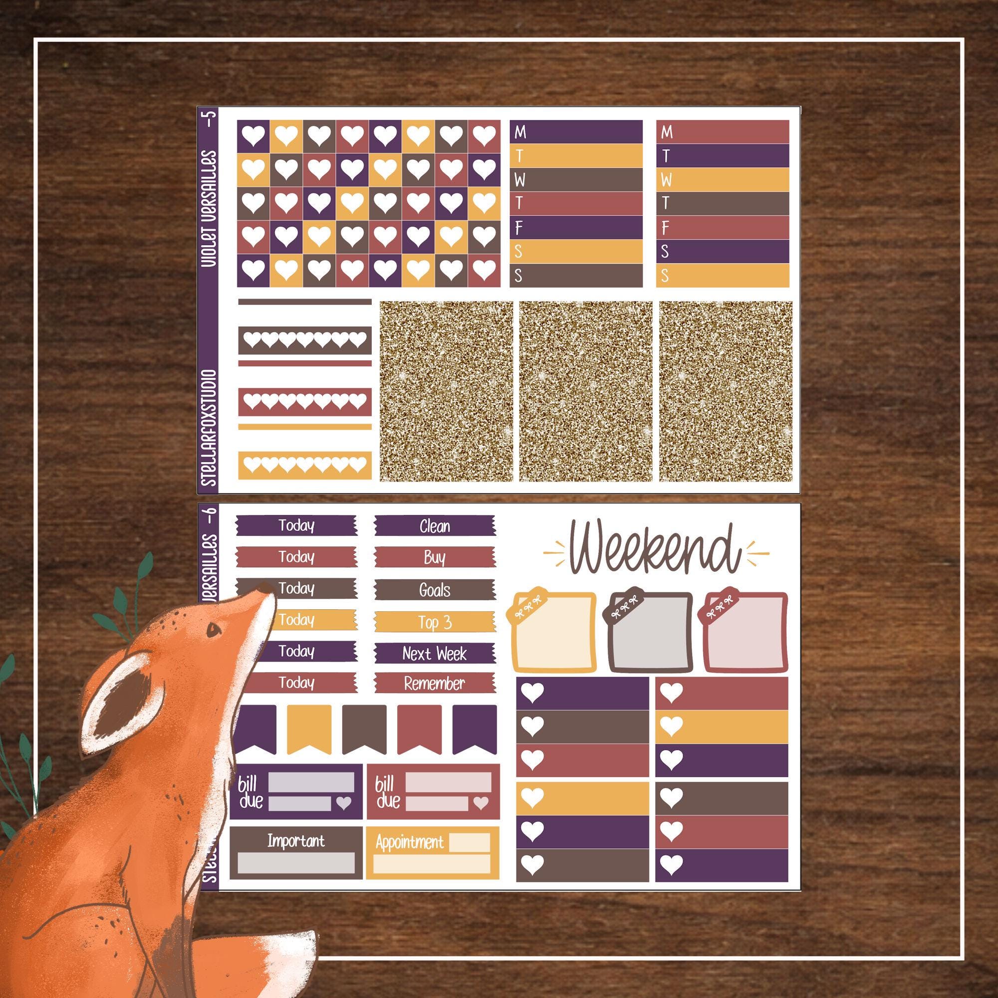 Summer Weekly Planner Sticker Kit Vertical Layout Erin Condren Classic ...