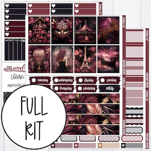 Planner Sticker Kit , Vertical Weekly Stickers