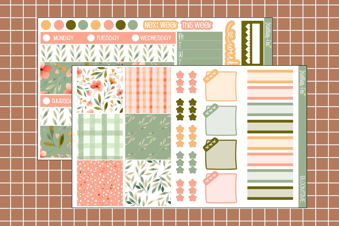 Spring Hobonichi Cousin Sticker Kit Weekly Planner Stickers - Etsy