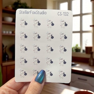 Trash Night Reminder Planner Stickers , Cute Character Stickers , Cleaning Household Chores