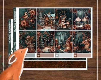 Winter Weekly Planner Sticker Kit Vertical Erin Condren Classic Happy Planner