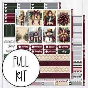 Winter Weekly Planner Sticker Kit Vertical Layout Erin Condren Classic Happy Planner