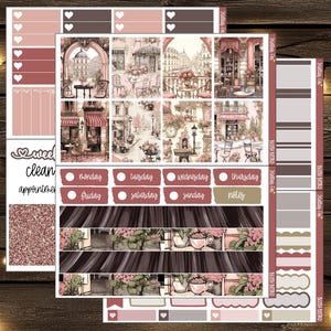 Cafe Weekly Planner Sticker Kit Vertical Erin Condren Classic Happy Planner