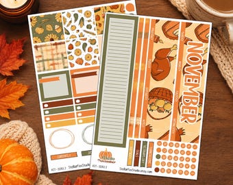 November Monthly Planner Sticker Kit Erin Condren , Classic Happy Planner