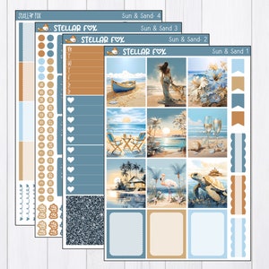 Summer Weekly Planner Sticker Kit , Vertical Sticker Kit , Planner ...