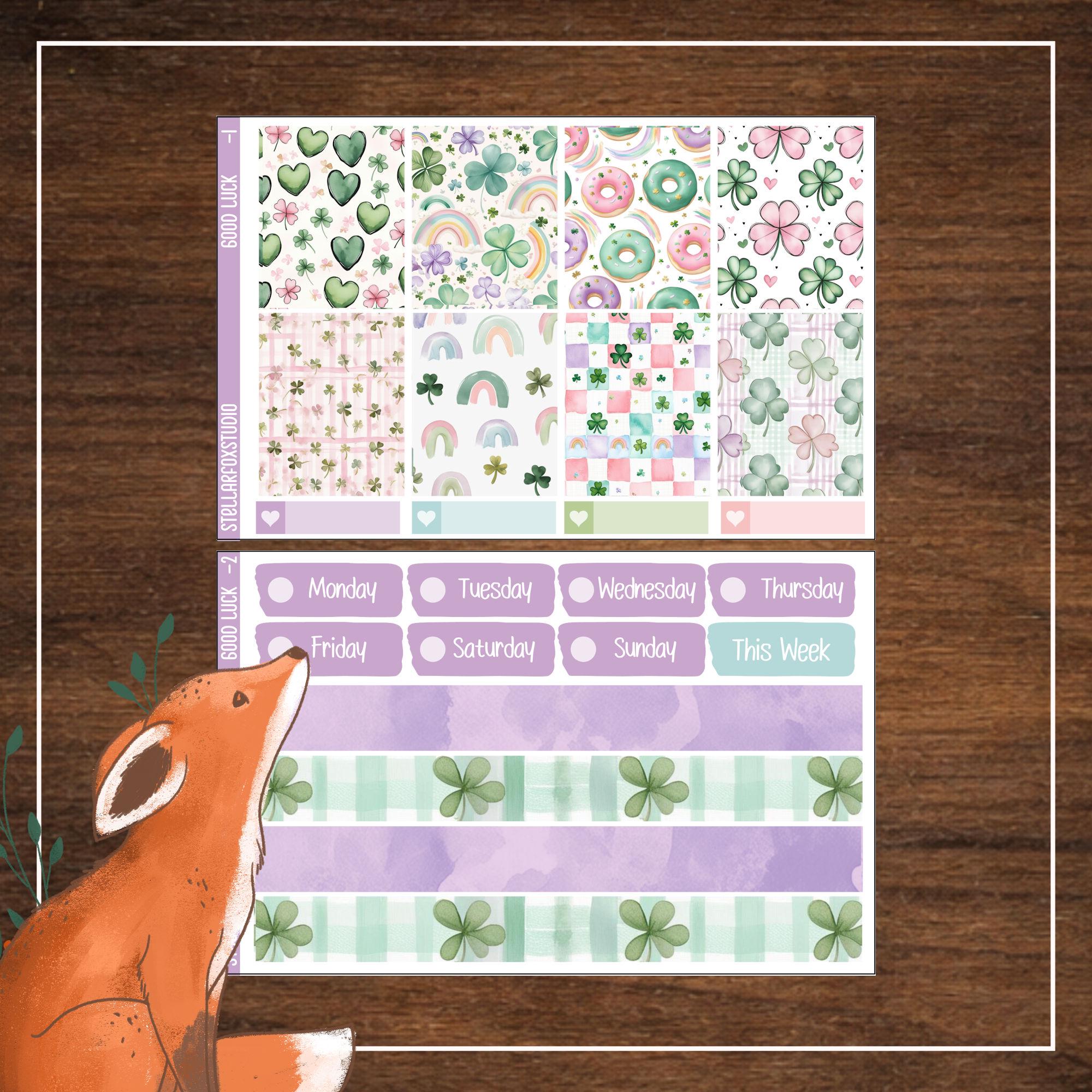 St. Patrick's Day Weekly Planner Sticker Kit | Stickers for Erin ...