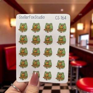Fast Food Character Hamburger Icon Planner Stickers