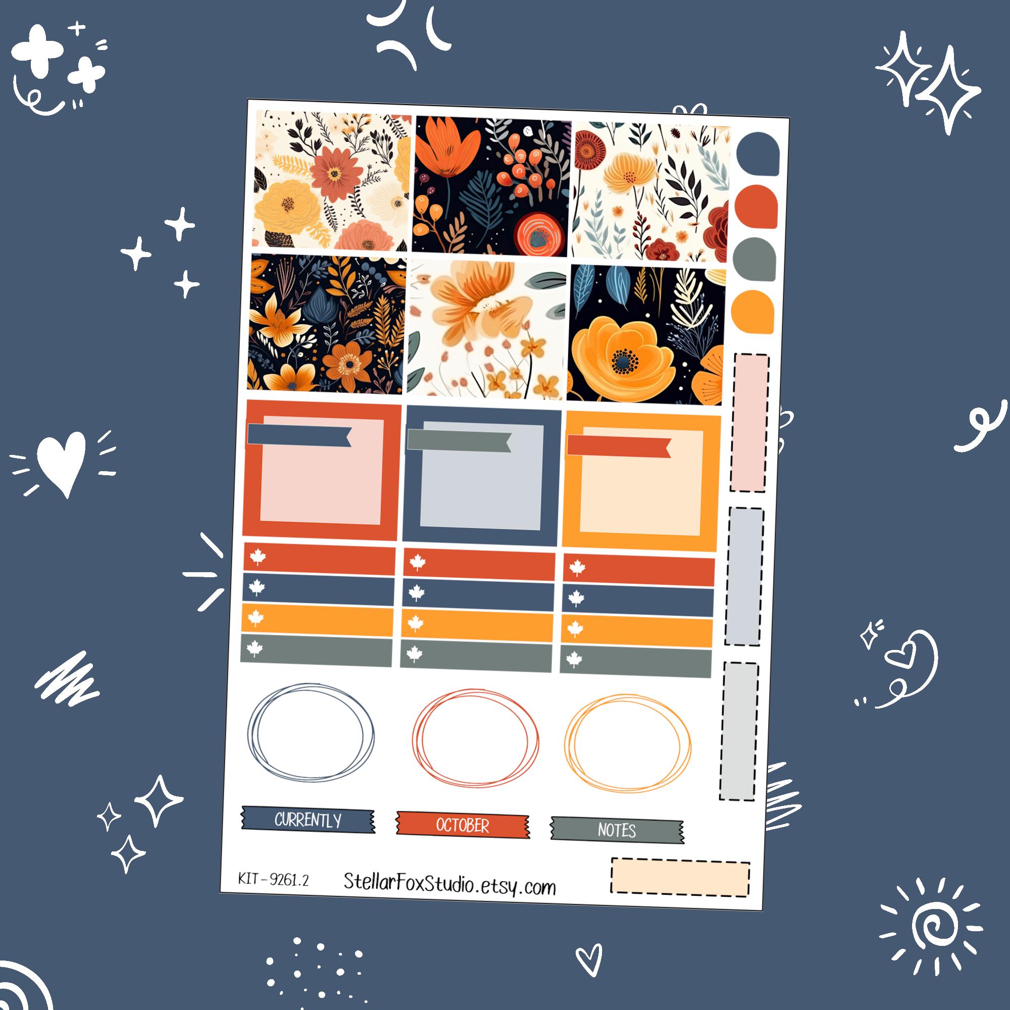 September Monthly Planner Sticker Kit Erin Condren , Classic Happy ...