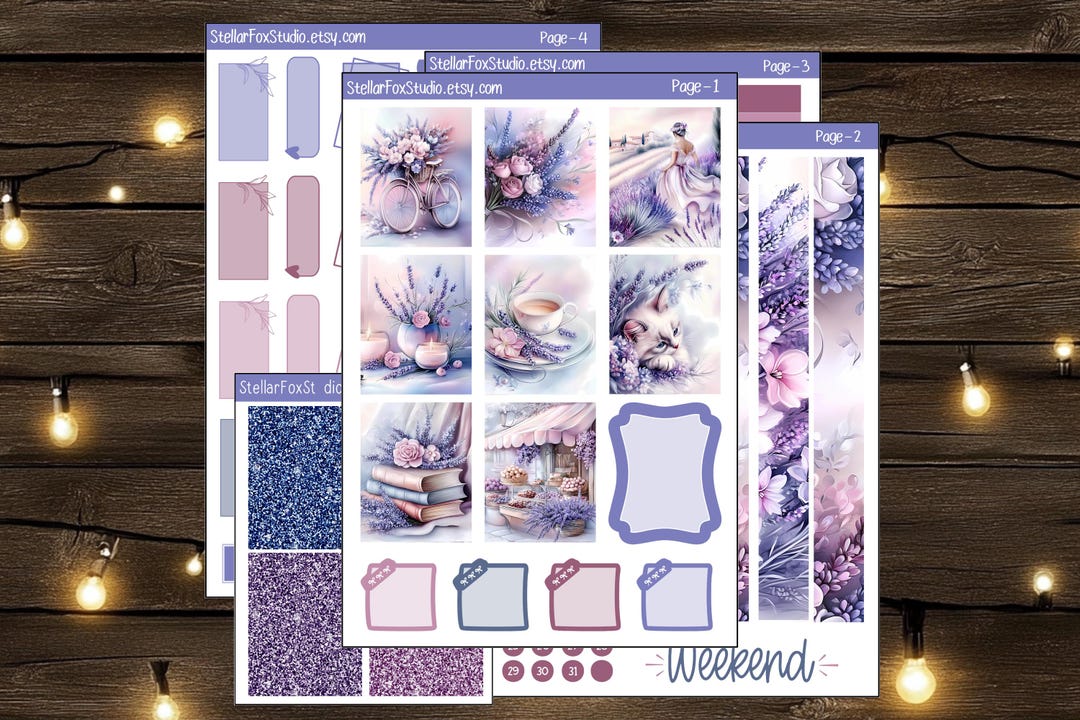 Spring Weekly Planner Sticker Kit , Vertical Classic Happy Planner Erin ...