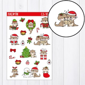 Christmas Stickers , Planner Stickers , Journal Stickers , Journaling Stickers , Holiday , Sticker Sheet