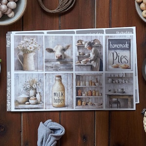 Farmhouse Bakery Weekly Planner Sticker Kit Vertical Erin Condren Classic Happy Planner