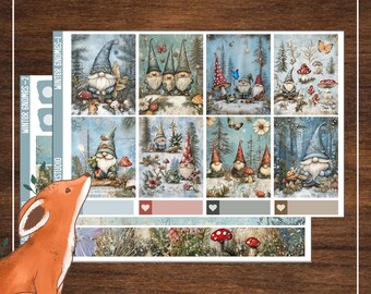 Winter Weekly Planner Sticker Kit Vertical Erin Condren Classic Happy Planner