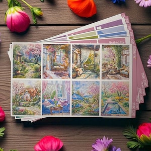 Spring Weekly Planner Sticker Kit Vertical Layout Erin Condren Classic Happy Planner