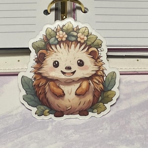 Cute Hedgehog Die Cut Vinyl Sticker Waterbottle Laptop Decal
