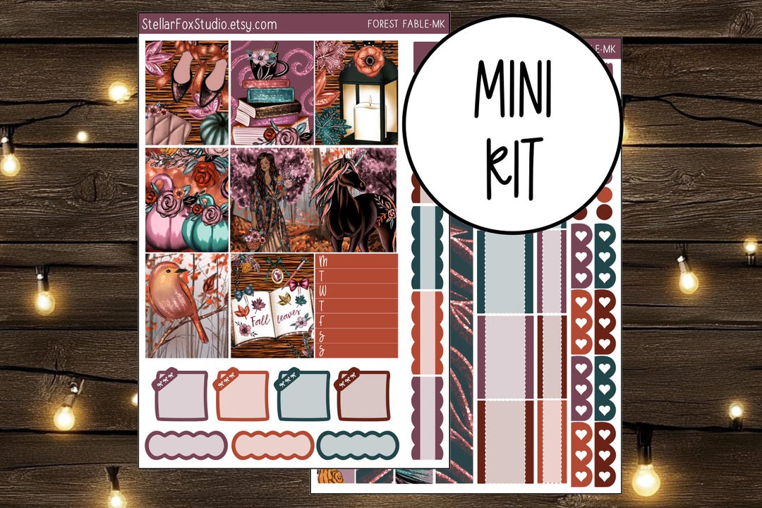 Fall Weekly Planner Mini Sticker Kit , Autumn Vertical Kit Erin Condren ...