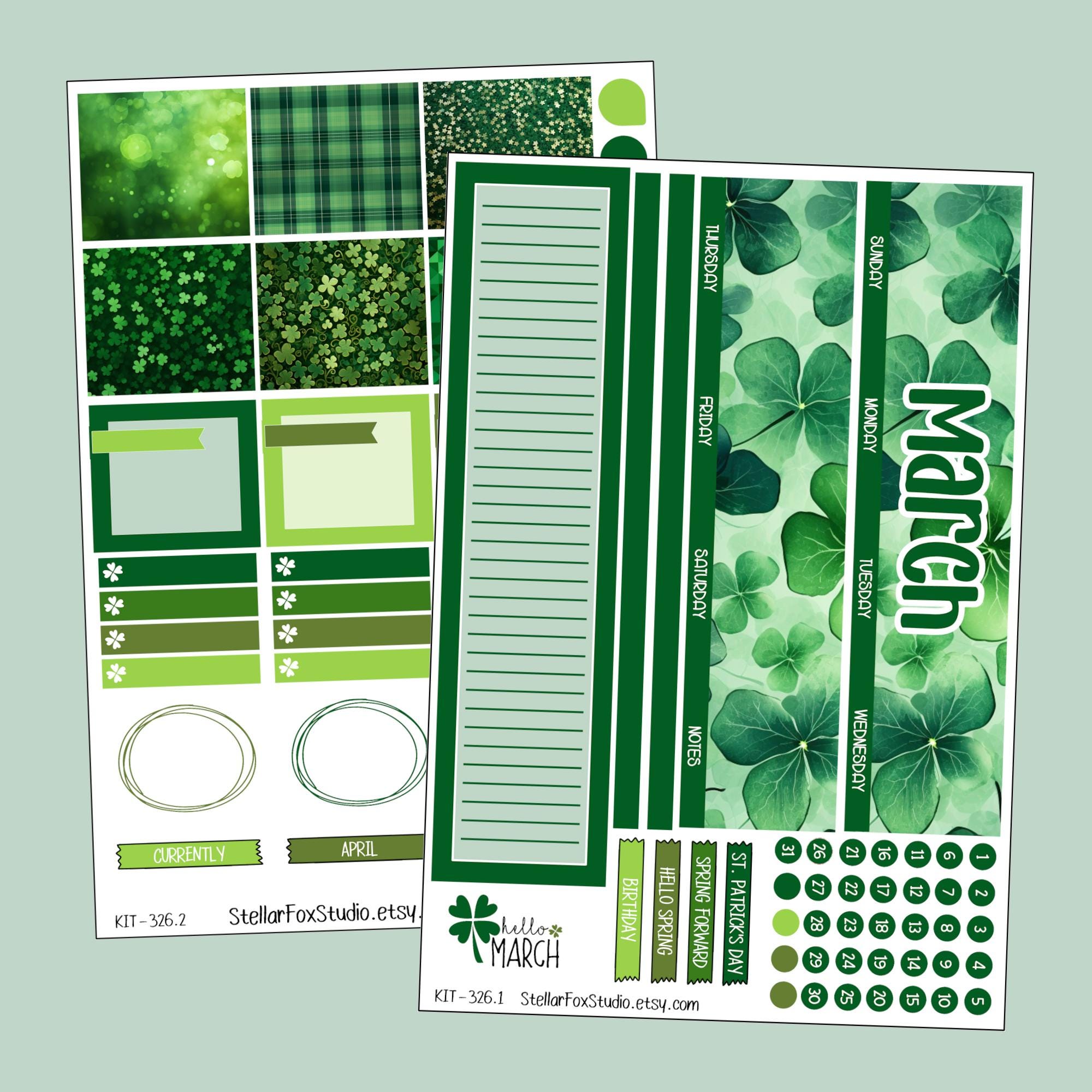 March Monthly Planner Sticker Kit Erin Condren , Classic Happy Planner ...