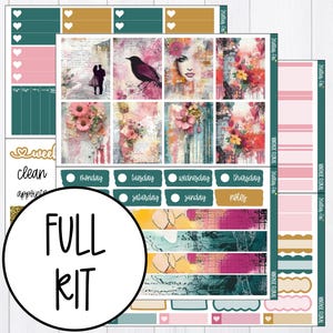 Spring Weekly Planner Sticker Kit Vertical Layout Erin Condren Classic Happy Planner