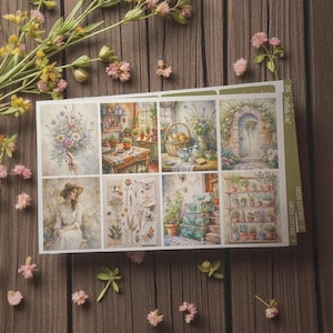 Country Cottage  Weekly Planner Sticker Kit Vertical Erin Condren Classic Happy Planner