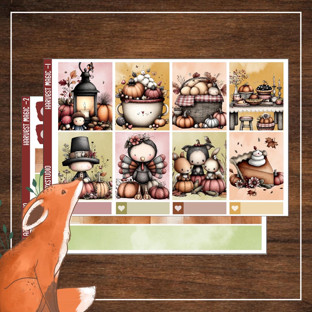 Thanksgiving Weekly Planner Sticker Kit Vertical Erin Condren Happy ...