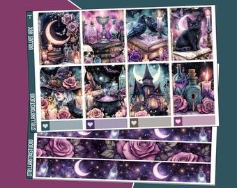Halloween Weekly Planner Mini Sticker Kit Vertical Erin Condren Classic Happy Planner
