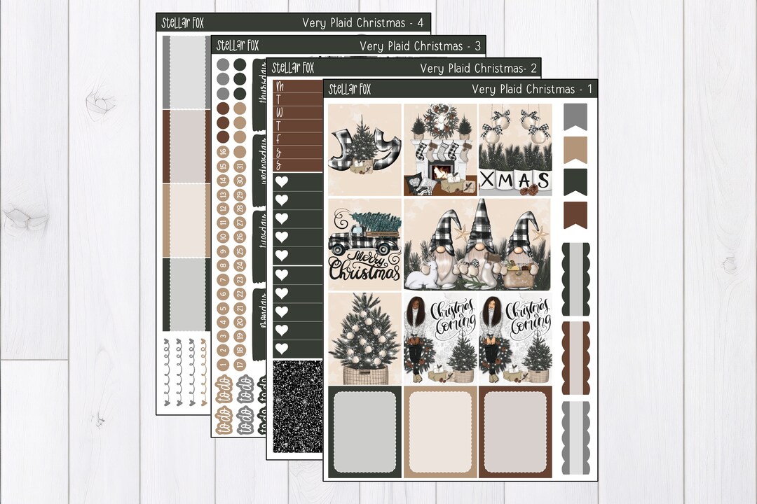 Christmas Weekly Planner Sticker Kit , Vertical , Classic Happy Planner ...