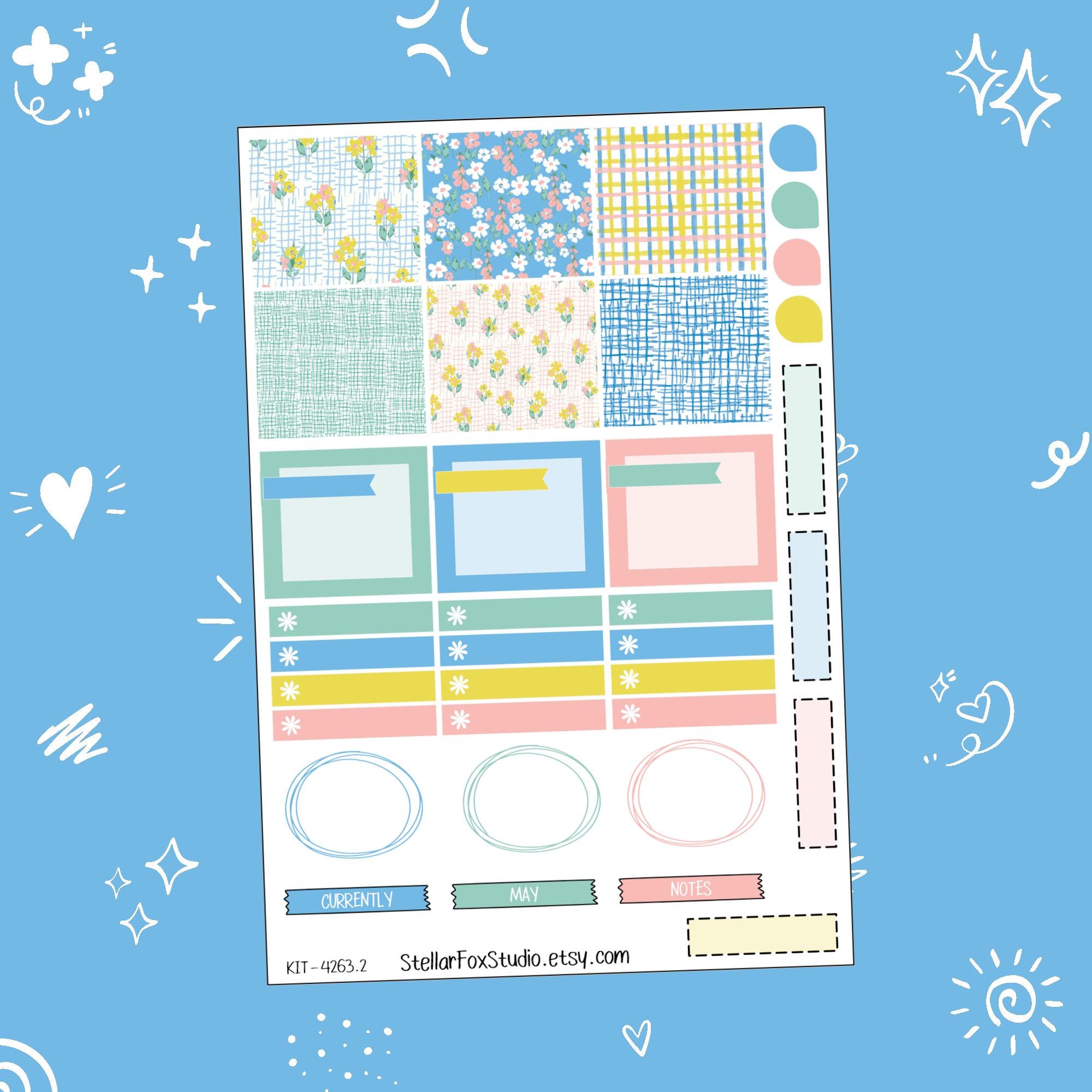April Monthly Planner Sticker Kit Erin Condren Classic Happy Planner - Etsy