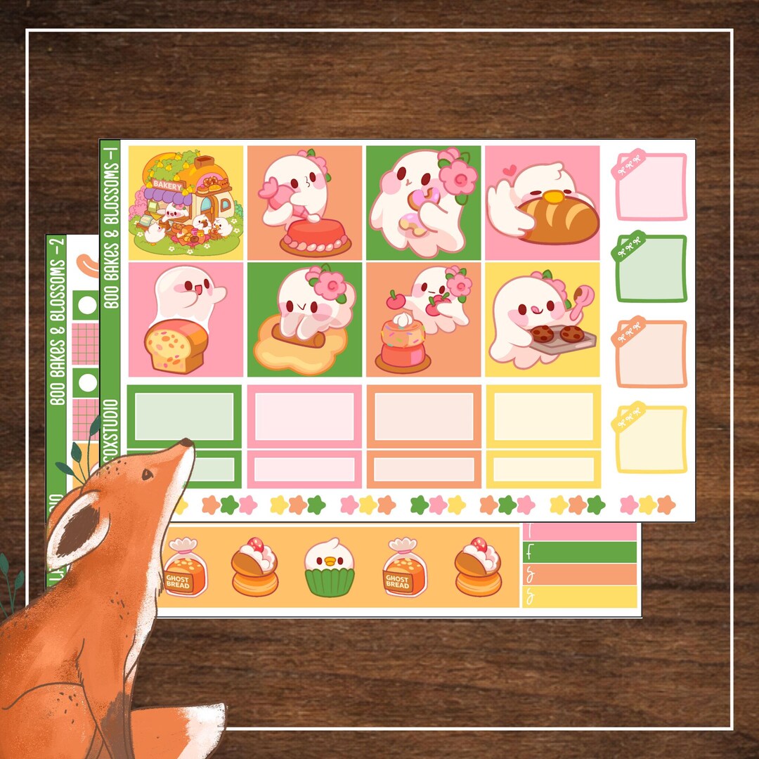 Ghost Spring Bakery Hobonichi Cousin Planner Weekly Sticker Kit - Etsy