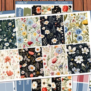 Floral Spring Planner Sticker Kit - Vertical Weekly Stickers - Erin Condren Classic Happy Planner Recollections A5