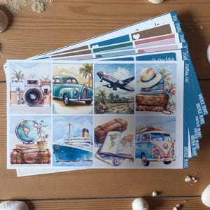 Summer Weekly Planner Sticker Kit , Vertical Sticker Kit , Planner Stickers