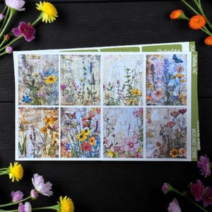 Wildflowers Weekly Planner Sticker Kit Vertical Layout Erin Condren Classic Happy Planner