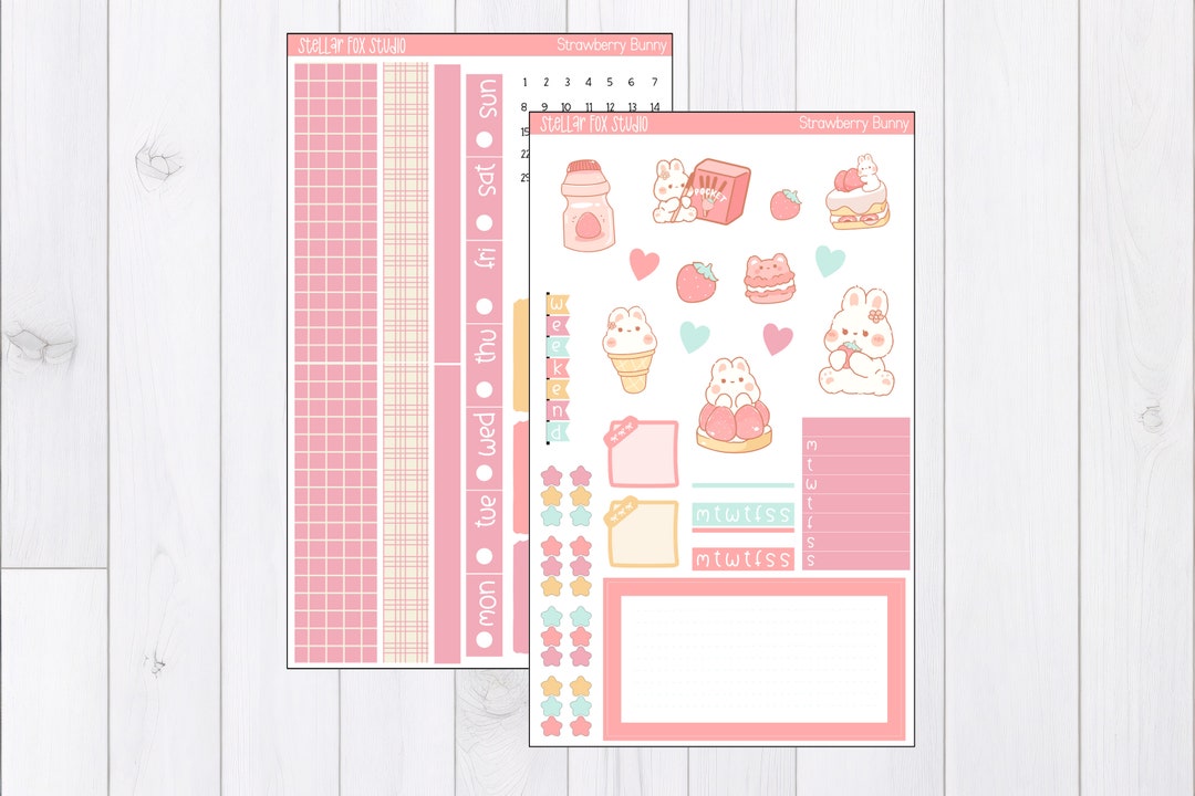 Hobonichi Weeks Sticker Kit , Weekly Planner Kit , Kawaii Stickers ...